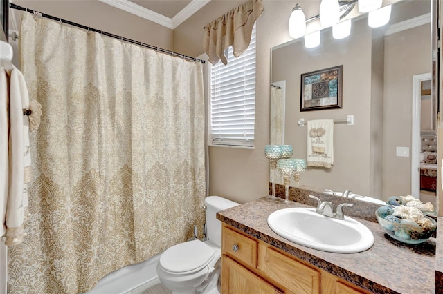 6932 Gray Catbird Loop, Wesley Chapel, FL 33545 - bathroom featuring crown molding and vanity