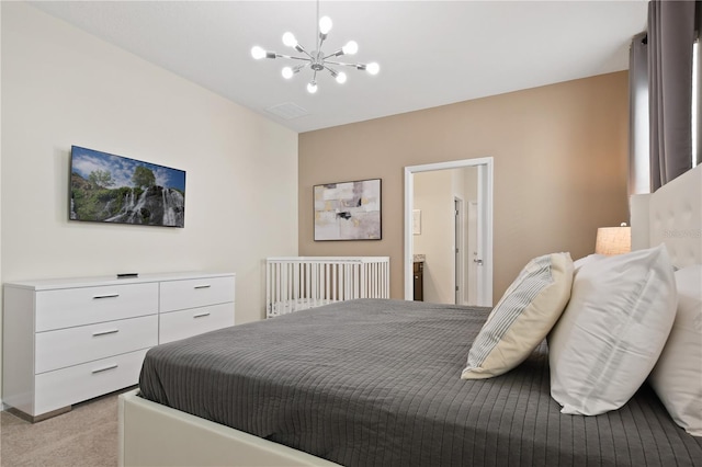 2176 Lelani Cir, Davenport, FL 33897 - bedroom featuring light carpet and a chandelier