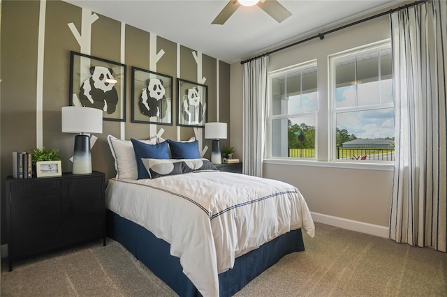 222 Thornberry Way, Palm Coast, FL 32164 - bedroom with carpet and a ceiling fan