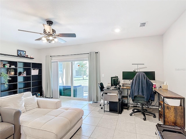 4850 Coral Castle Dr, Kissimmee, FL 34746 - office space featuring a ceiling fan and light tile patterned floors