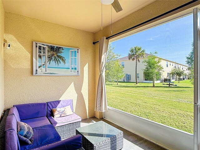 4850 Coral Castle Dr, Kissimmee, FL 34746 - sunroom with a ceiling fan