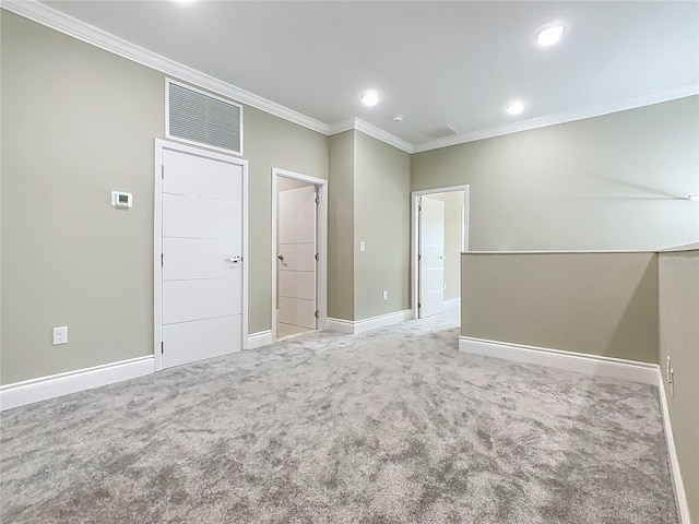 1870 Brentwood Ct, Davenport, FL 33837 - unfurnished room with ornamental molding, baseboards, carpet, and recessed lighting