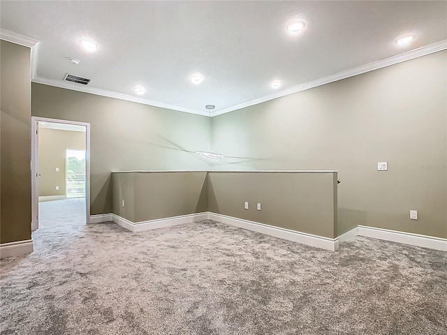 1870 Brentwood Ct, Davenport, FL 33837 - carpeted empty room featuring ornamental molding, baseboards, and recessed lighting