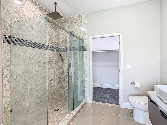 1870 Brentwood Ct, Davenport, FL 33837 - full bath with tile patterned flooring, a shower stall, toilet, and vanity