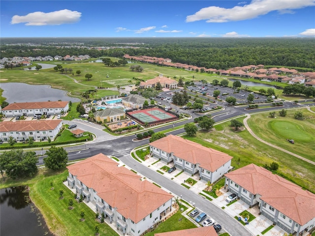 1870 Brentwood Ct, Davenport, FL 33837 - aerial view of residential area featuring a large body of water and a golf course