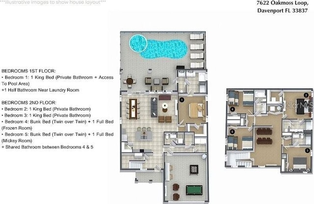 7622 Oakmoss Loop, Davenport, FL 33837 - room layout