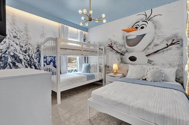 7622 Oakmoss Loop, Davenport, FL 33837 - carpeted bedroom with a chandelier