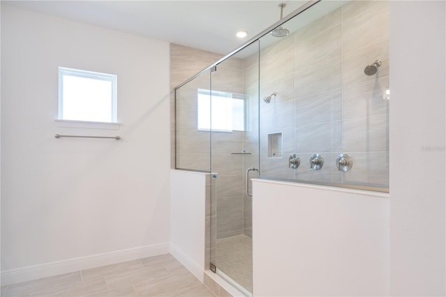 15600 Vetta Dr, Bella Collina, FL 34756 - bathroom with a stall shower and recessed lighting
