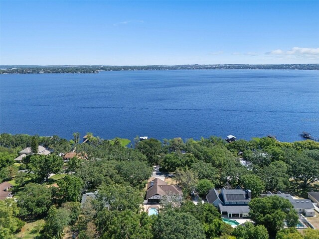 11951 Elbert St, Clermont, FL 34711 - aerial perspective of suburban area featuring a large body of water