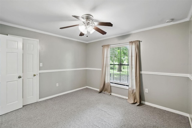 16 Pine Forest Dr, Haines City, FL 33844 - carpeted spare room featuring a ceiling fan, ornamental molding, and a smoke detector