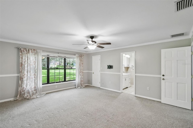 16 Pine Forest Dr, Haines City, FL 33844 - unfurnished room featuring a ceiling fan, carpet, and crown molding