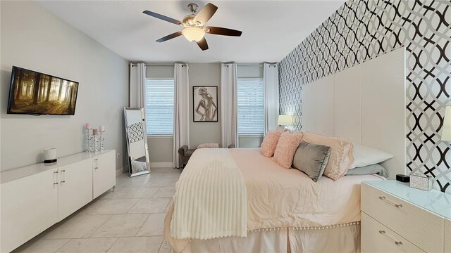 148 Whirlaway Dr, Davenport, FL 33837 - bedroom featuring a ceiling fan and light tile patterned flooring