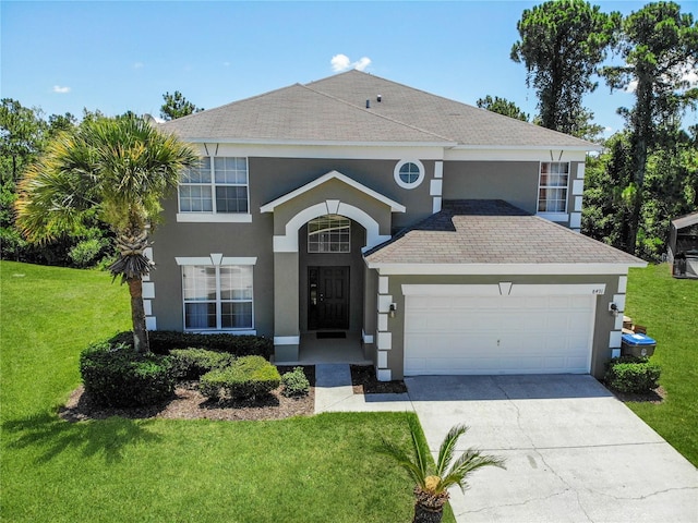 8491 Oasis Key Cv, Kissimmee, FL 34747 - traditional home featuring stucco siding, an attached garage, roof with shingles, and concrete driveway