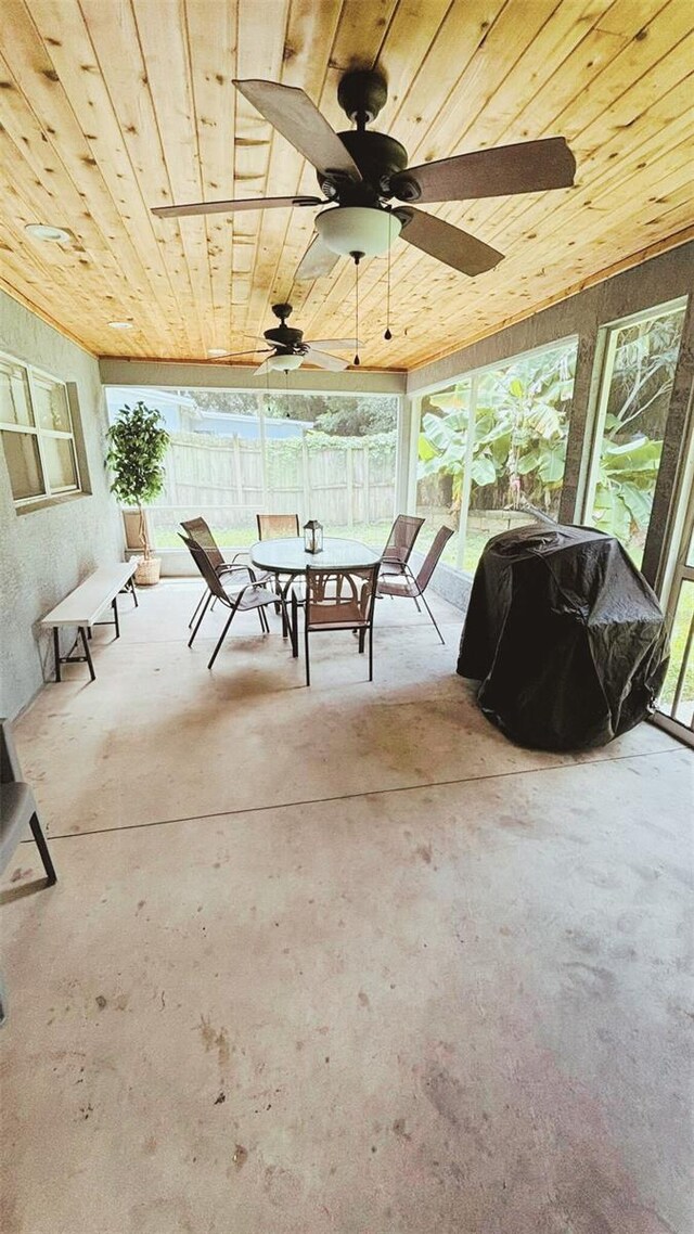 745 17th Ave, Vero Beach, FL 32962 - view of patio / terrace featuring outdoor dining area, ceiling fan, and a grill