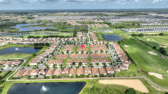 1064 Quaker Ridge Ln, Davenport, FL 33896 - aerial overview of property's location with a large body of water, a golf course, and nearby suburban area