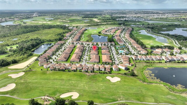 1064 Quaker Ridge Ln, Davenport, FL 33896 - aerial view of property's location featuring a nearby body of water, a golf club, and nearby suburban area