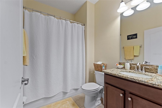 1353 Palmetto Dunes St, Davenport, FL 33836 - bathroom with tile patterned flooring, vanity, and shower / bath combo with shower curtain