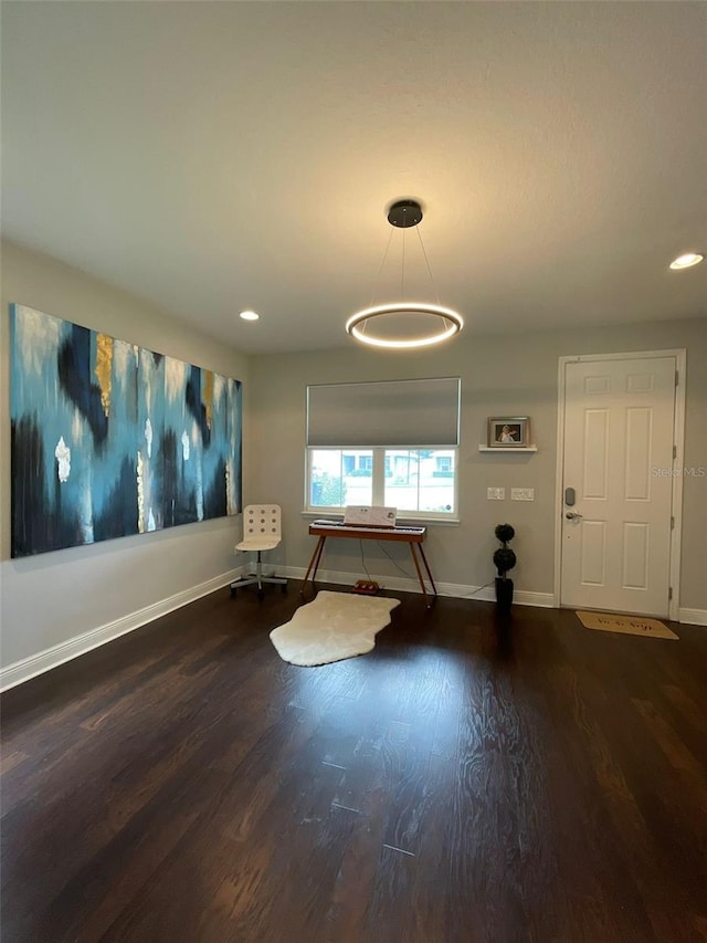 2813 Roseglen Way, Orlando, FL 32812 - unfurnished dining area with wood finished floors and recessed lighting