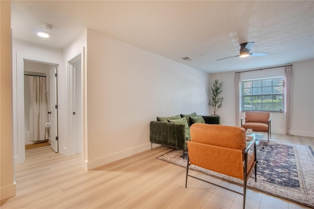4768 Tangerine Ave Unit 4768, Winter Park, FL 32792 - living area with light wood-type flooring and a ceiling fan