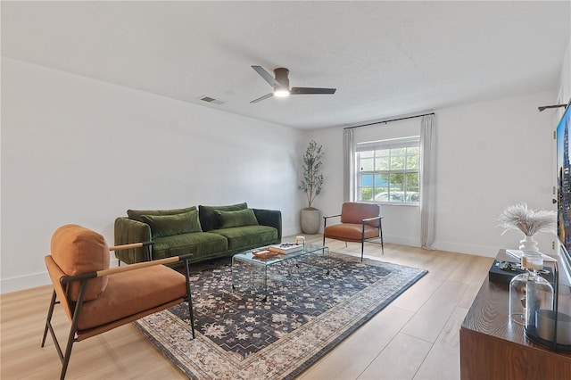 4768 Tangerine Ave Unit 4768, Winter Park, FL 32792 - living area with ceiling fan and light wood finished floors