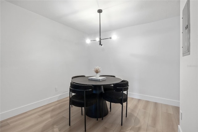 4768 Tangerine Ave Unit 4768, Winter Park, FL 32792 - dining room with light wood-style flooring and electric panel