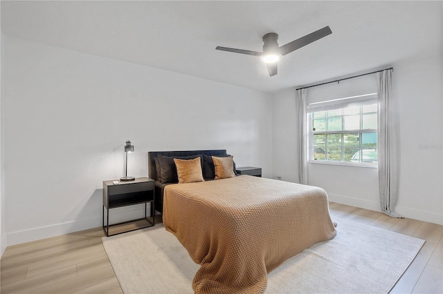4768 Tangerine Ave Unit 4768, Winter Park, FL 32792 - bedroom with light wood-type flooring and a ceiling fan