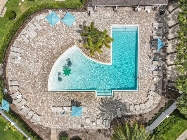 9071 Woodland Forest Rd, Orlando, FL 32836 - bird's eye view of a pool area