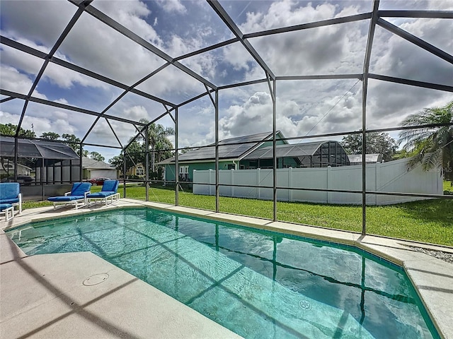 2649 Hemingway Ave, Haines City, FL 33844 - view of pool with a patio area and glass enclosure