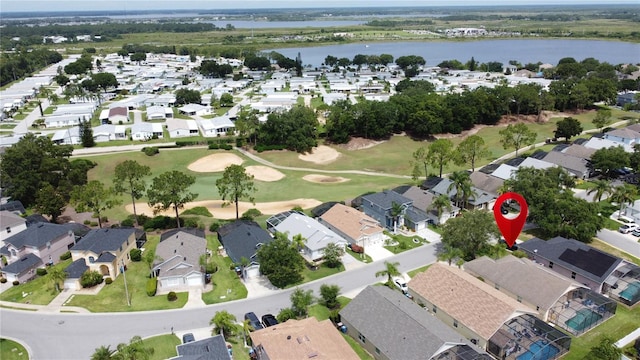 2649 Hemingway Ave, Haines City, FL 33844 - aerial view of property's location with nearby suburban area, a large body of water, and a golf club