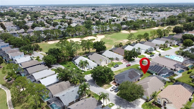 2649 Hemingway Ave, Haines City, FL 33844 - aerial overview of property's location with nearby suburban area and a golf course