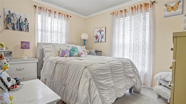 505 Oak Dr, Tavares, FL 32778 - carpeted bedroom featuring ornamental molding