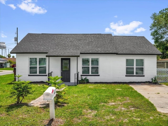 1501 Missouri Ave, Saint Cloud, FL 34769 - view of front of property featuring roof with shingles, a front lawn, and concrete block siding