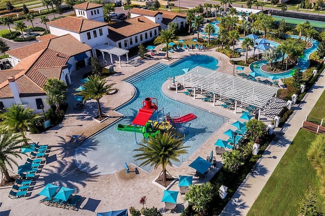 8897 Rhodes St, Kissimmee, FL 34747 - bird's eye view of a pool area