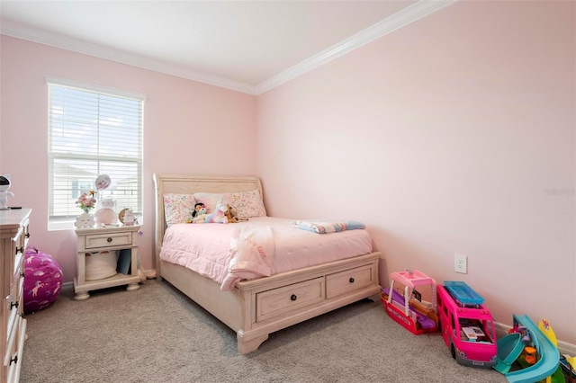 3255 Hilltop Cir, Bradenton, FL 34211 - carpeted bedroom featuring crown molding