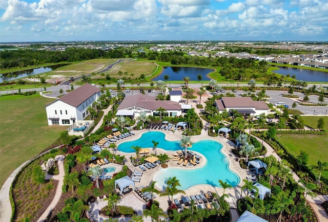 3255 Hilltop Cir, Bradenton, FL 34211 - aerial view of residential area with a large body of water