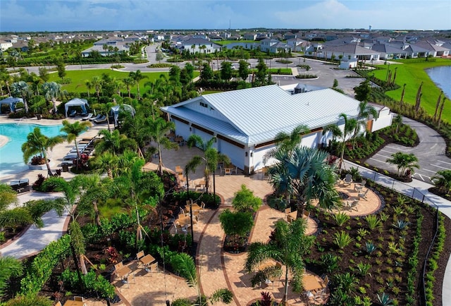 3255 Hilltop Cir, Bradenton, FL 34211 - aerial view of residential area featuring a pool area