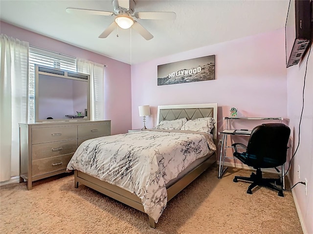 209 Willow Bend Dr, Davenport, FL 33897 - bedroom with light colored carpet and ceiling fan