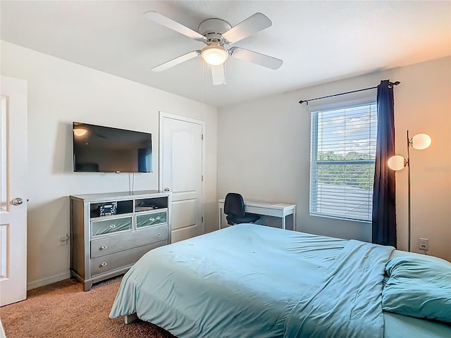 209 Willow Bend Dr, Davenport, FL 33897 - bedroom featuring light colored carpet and ceiling fan