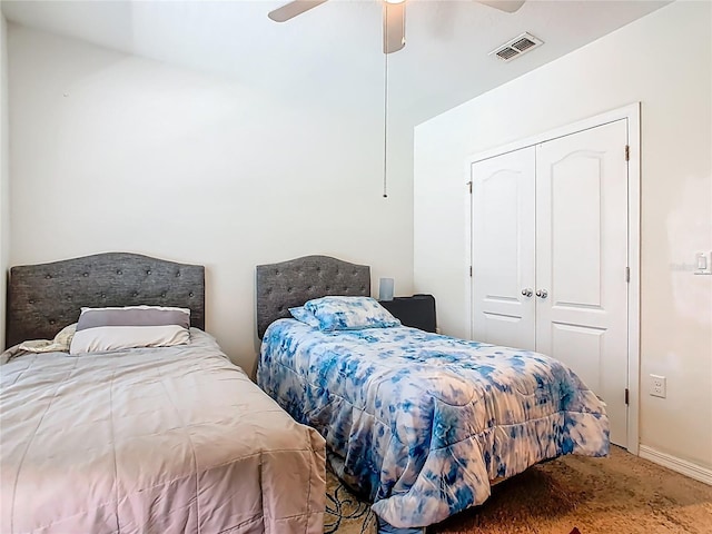 209 Willow Bend Dr, Davenport, FL 33897 - carpeted bedroom featuring a closet and ceiling fan