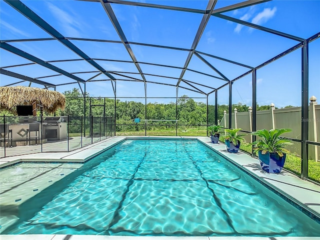 209 Willow Bend Dr, Davenport, FL 33897 - outdoor pool with a patio area and a lanai