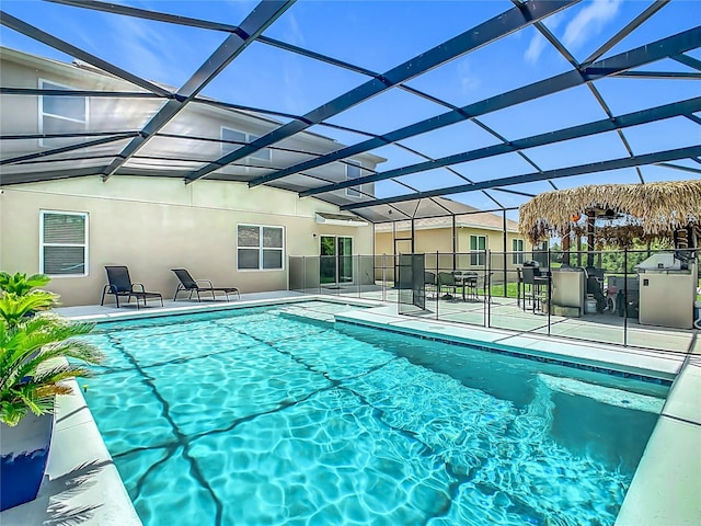 209 Willow Bend Dr, Davenport, FL 33897 - view of swimming pool featuring a patio and a lanai