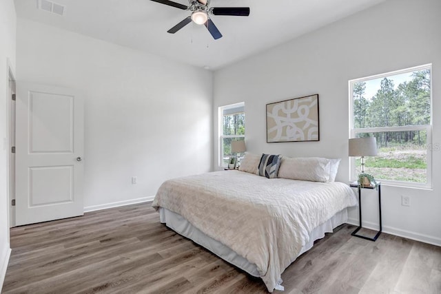 4410 Vicky St, Hastings, FL 32145 - bedroom with wood finished floors and ceiling fan