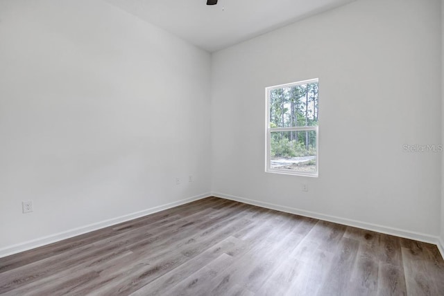 4410 Vicky St, Hastings, FL 32145 - empty room featuring wood finished floors and a ceiling fan