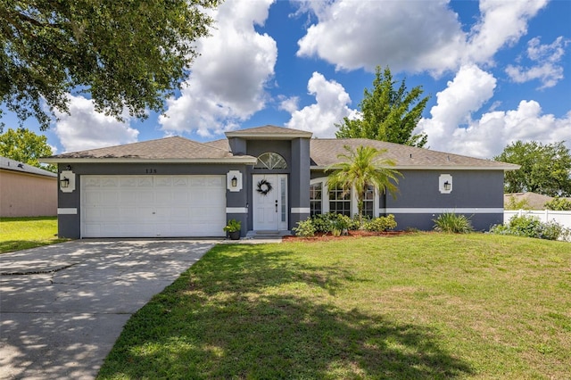 138 Hidden Pointe Ln, Groveland, FL 34736 - single story home with a garage, stucco siding, and driveway
