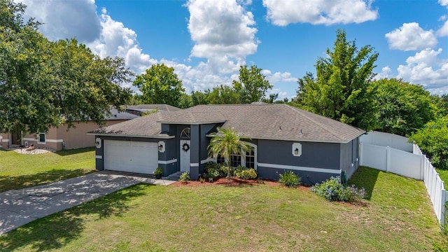 138 Hidden Pointe Ln, Groveland, FL 34736 - single story home with stucco siding, a garage, a shingled roof, and driveway