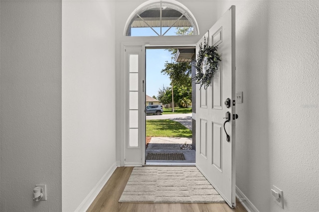 138 Hidden Pointe Ln, Groveland, FL 34736 - entryway featuring wood finished floors and a textured wall