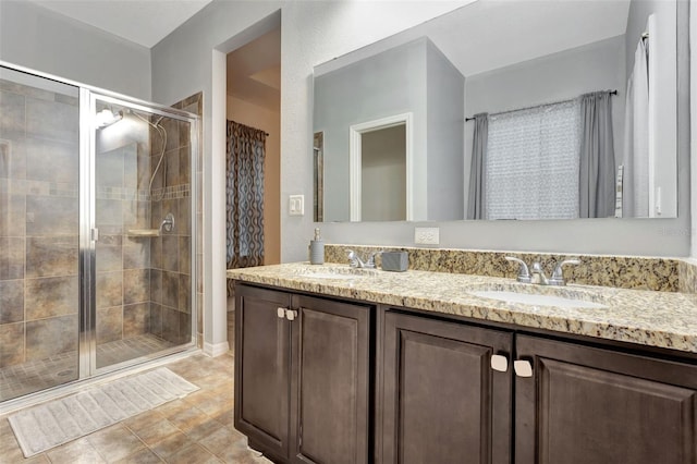 954 Revere Ave, Haines City, FL 33844 - full bathroom with double vanity and a shower stall