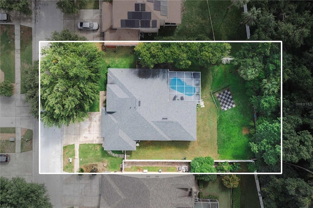 4428 Winding River Dr, Valrico, FL 33596 - view of subject property featuring property parcel outlined and a pool area
