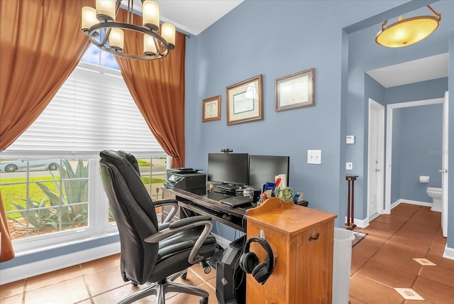 3214 Herons Point Cir, Kissimmee, FL 34741 - tiled office space with baseboards