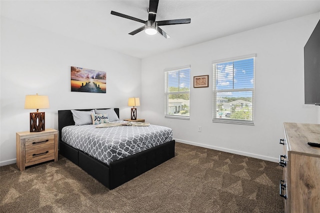 2759 Slash Way, Saint Cloud, FL 34771 - bedroom featuring dark colored carpet and ceiling fan